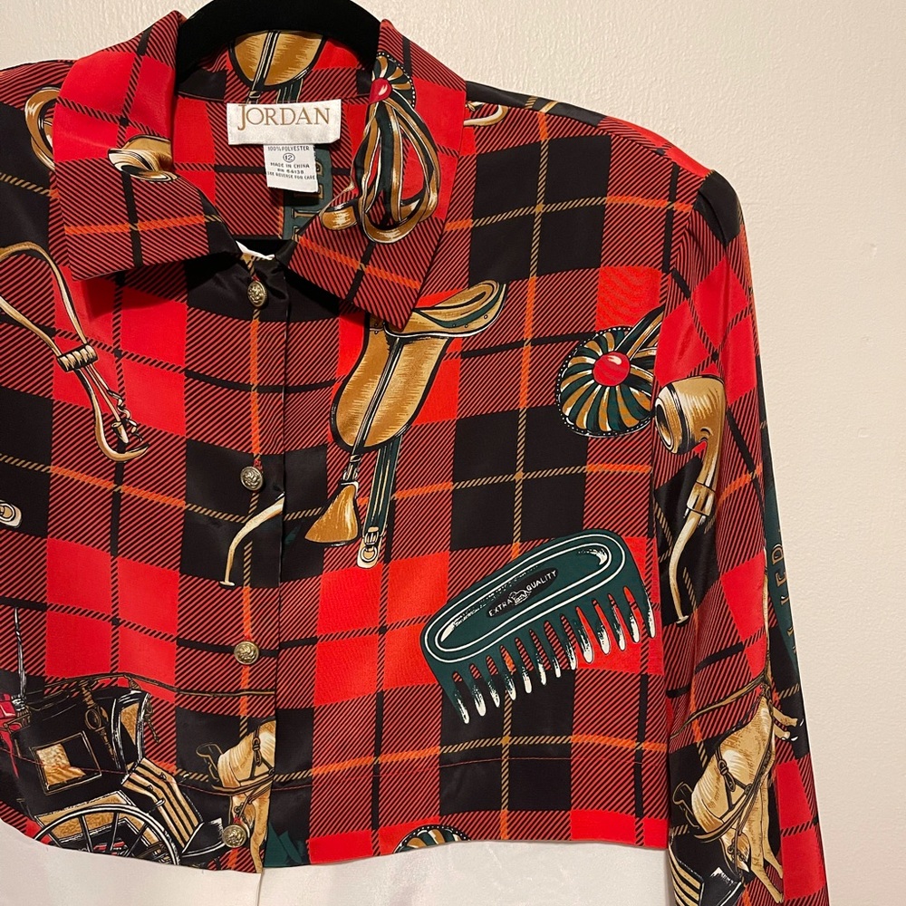 Jordan Vintage Button Up Equestrian Shirt - Picture 6 of 8